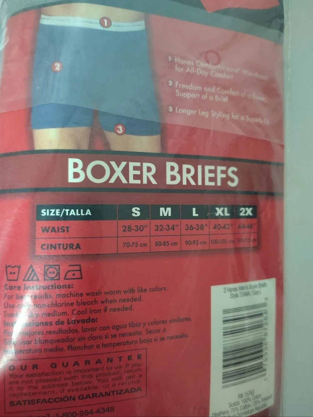 Hanes Vintage (2003) 2-pk Men's Boxer Briefs Size L 36-38